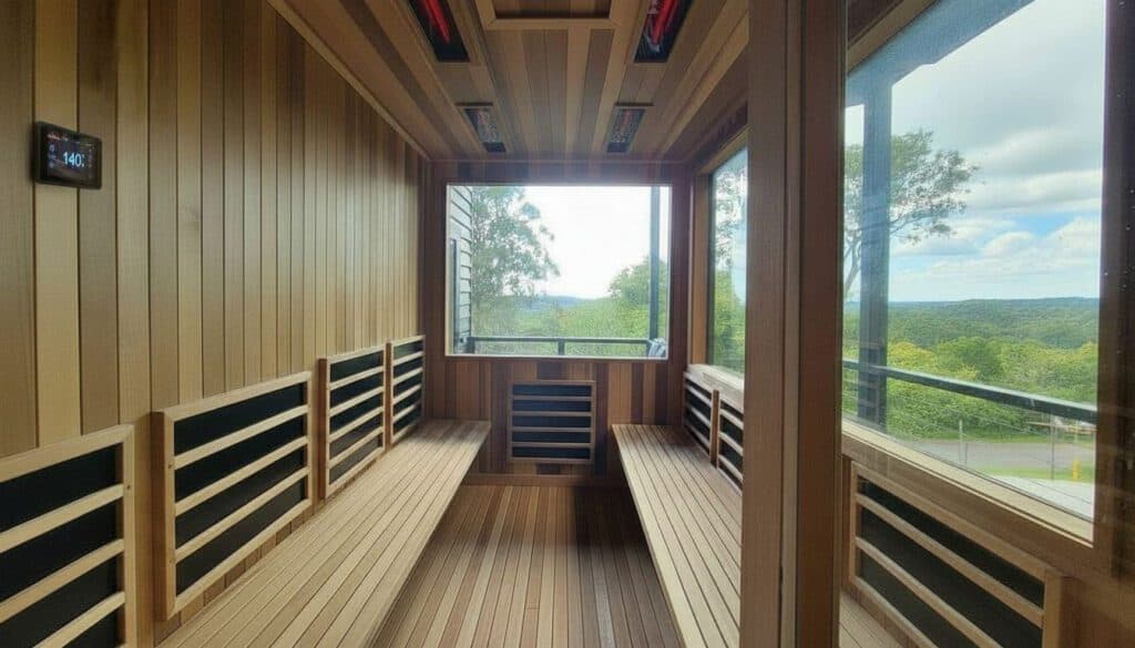 Custom infrared sauna installation