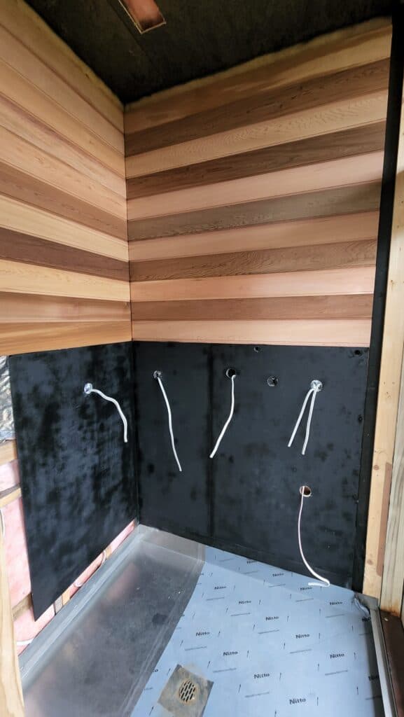 Crated custom infrared sauna ready for delivery
