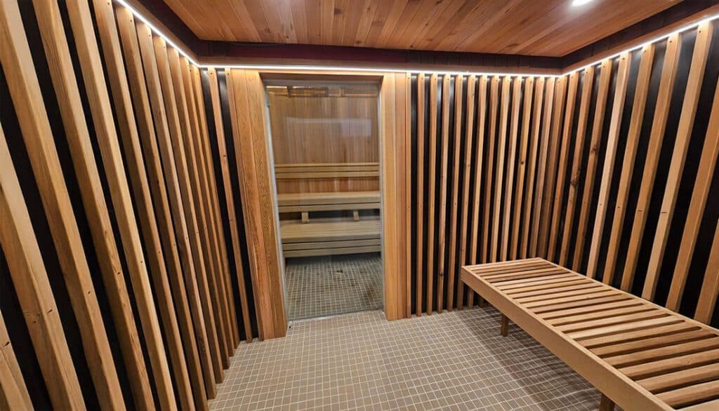 Large custom Atlas infrared sauna installation