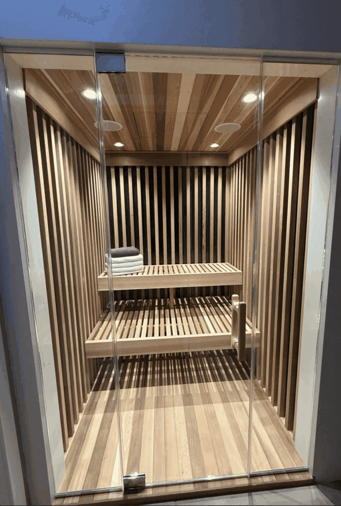 Project-specific SaunaCloud sauna design drawing