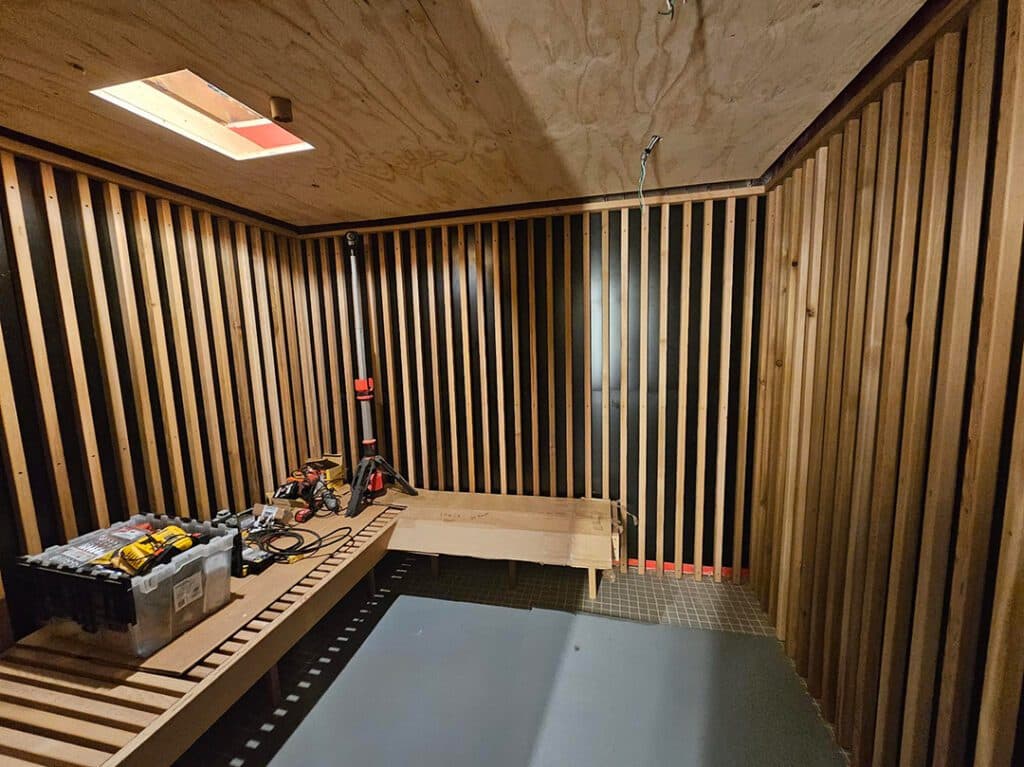 Atlas infrared sauna installed in a customer home
