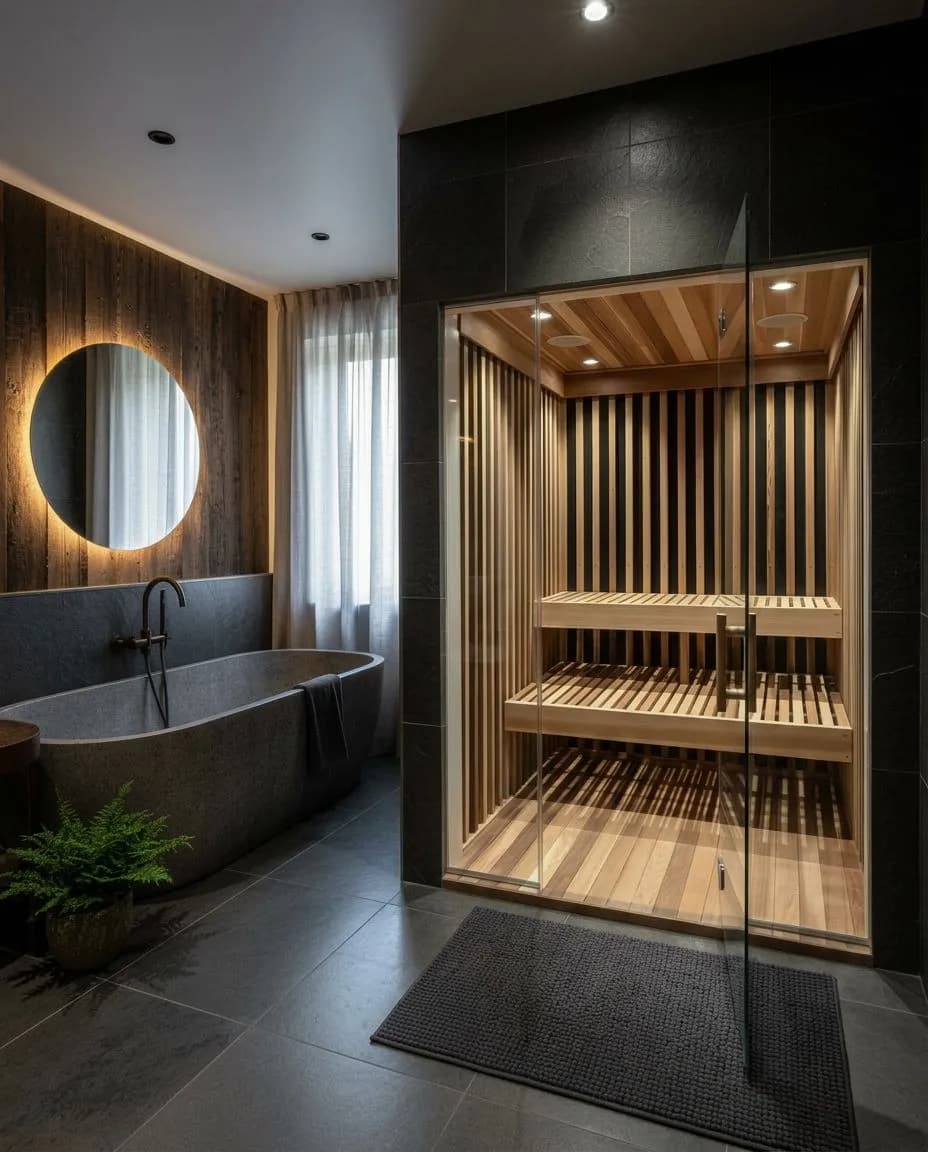 Atlas™ outdoor sauna installation
