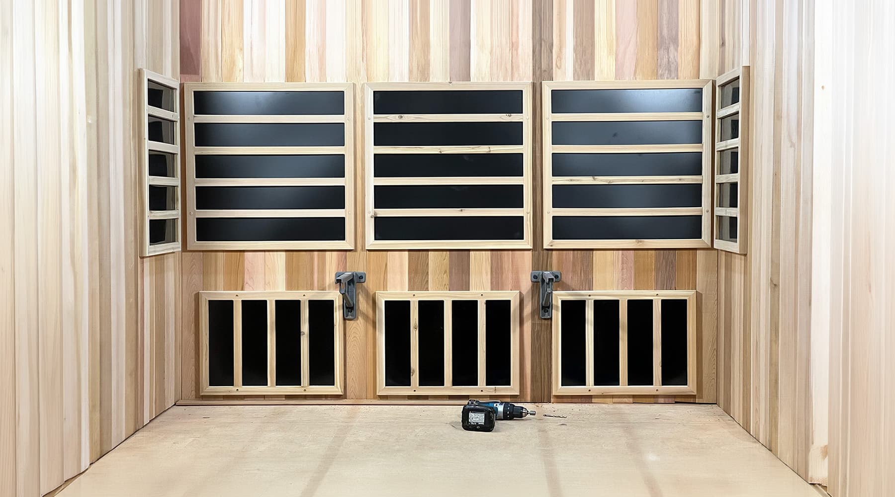 Custom Sierra infrared sauna taking shape in the SaunaCloud workshop