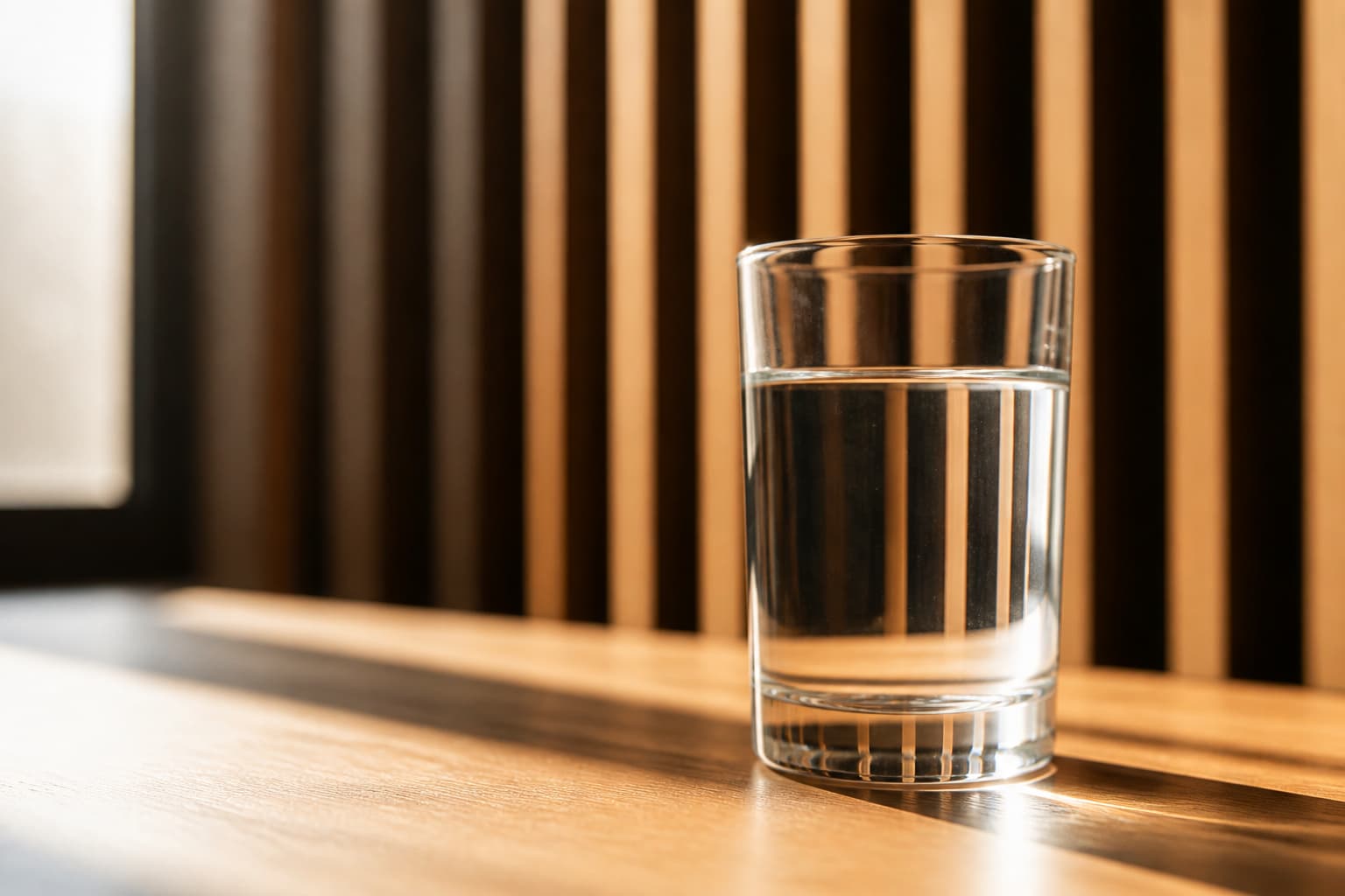 cold glass of water near infrared sauna