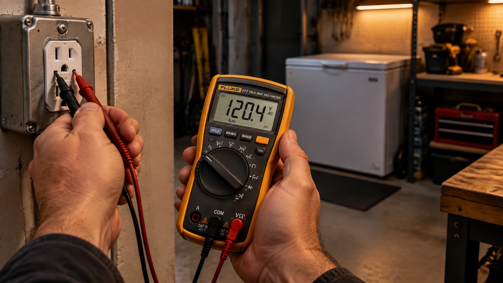 garage-outlet-voltage-check-dedicated-circuit