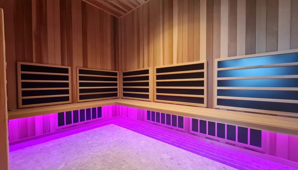 VantaWave heater with purple glow