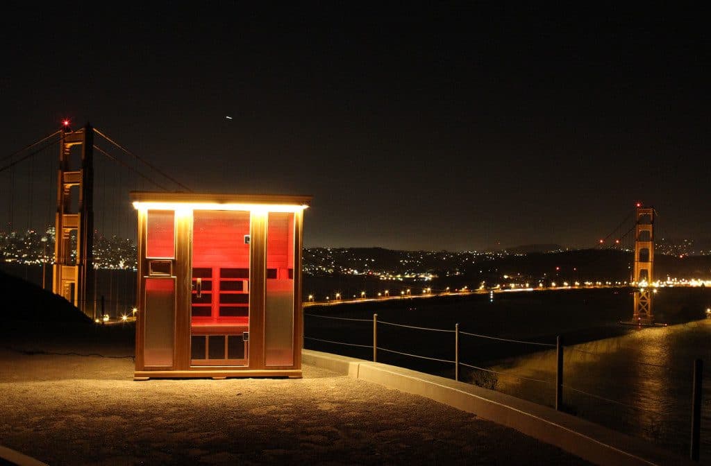 Completed custom SaunaCloud infrared sauna installation in San Francisco
