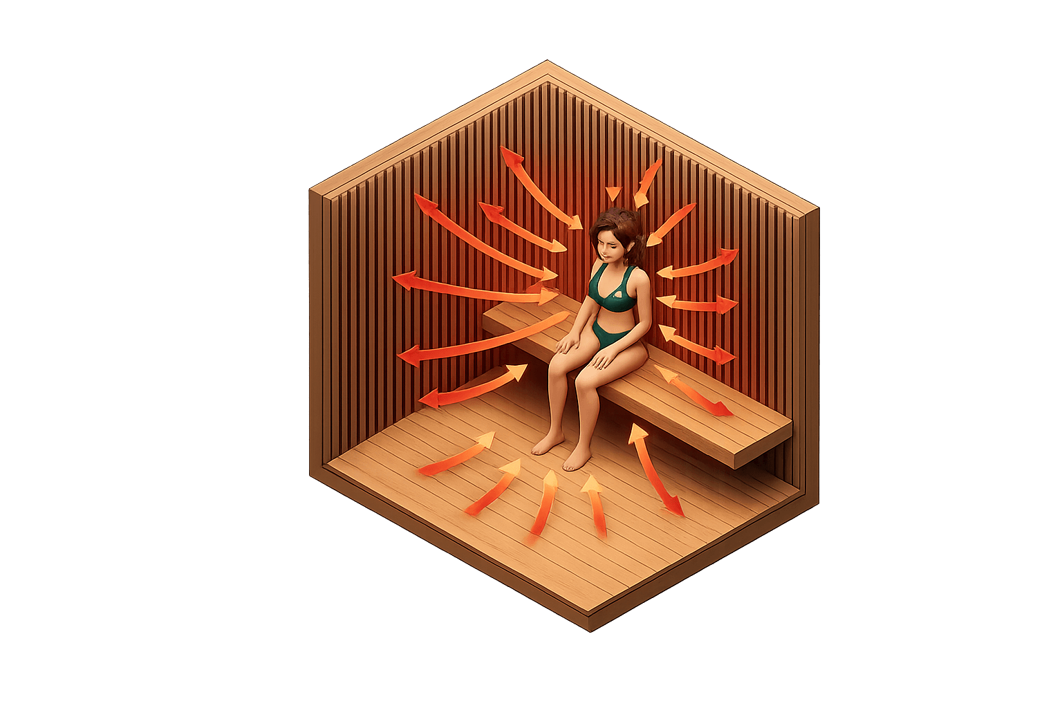 VantaWave Atlas heater layout — sculpted infrared coverage