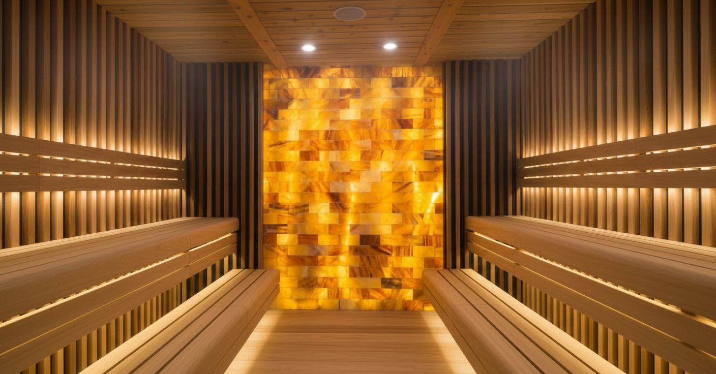 Custom infrared sauna with VantaWave heaters engineered based on peer-reviewed research