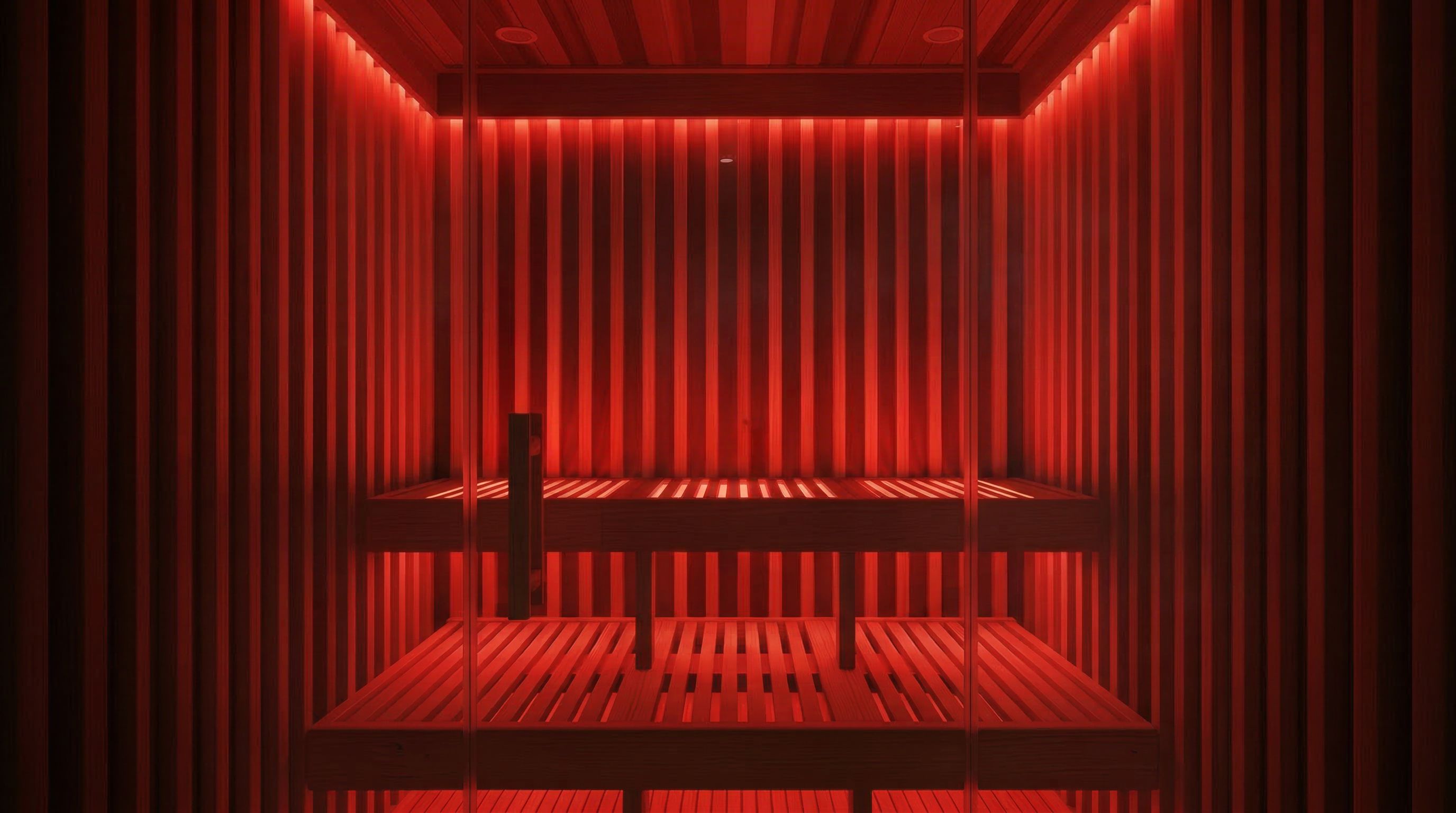 Atlas Outdoor red light therapy bench interior
